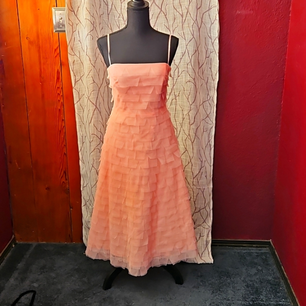 BCBGMaxAzria Strapless Peach Dress